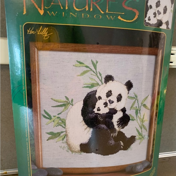 NWT Counted cross stitch pattern Natures Window Panda #5429 - Picture 2 of 5